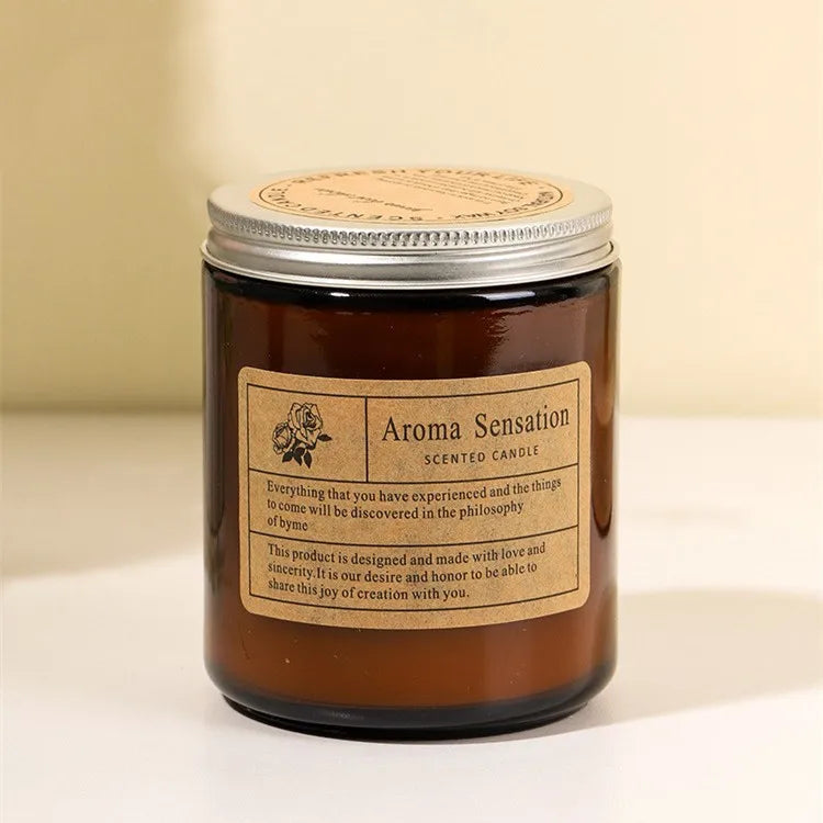 Wholesale Mini Scented Soy Wax Wedding Candles Eco-friendly Handmade Flower Shape Amber Jar Candles Good Wedding Favors Gifts