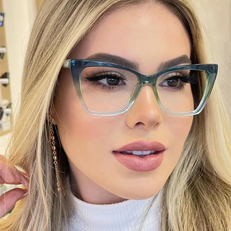 Brand Designer Computer Glasses Luxury Eyewear Tr90 Optical Frames Eyeglasses Anti Blue Light Glasses Women 2025