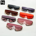 Women Big Metal Gradient Half Frame 2025 Custom Fashion Shades Luxury Sunglasses Sun Glasses