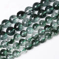 New Arrival Natural Round Green Phantom Quartz Stone Beads for Bracelets Jewelry Making 6mm 8mm 10mm 38CM