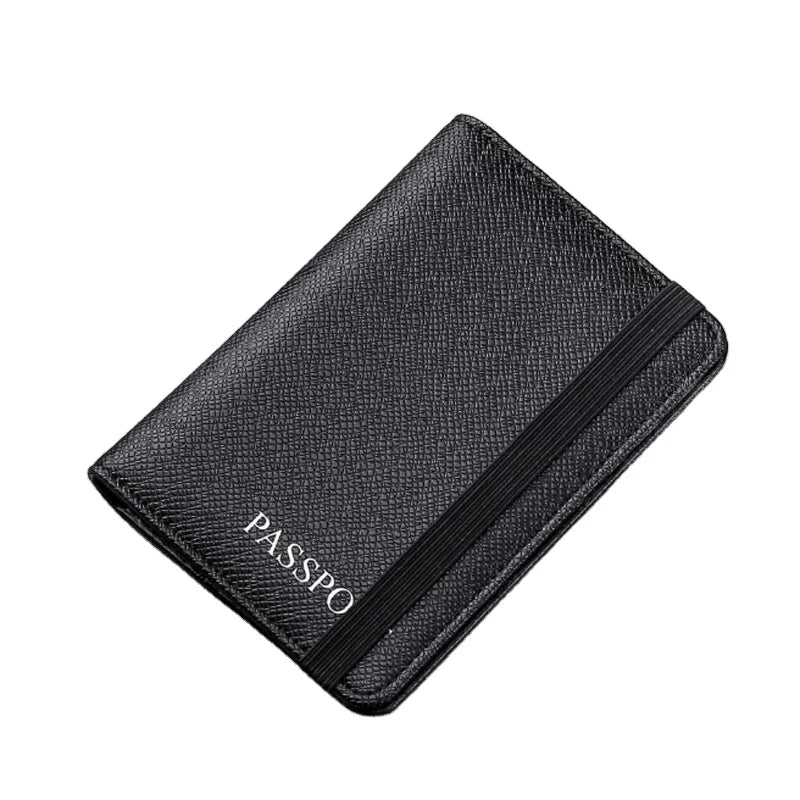 2025 Factory Direct Sale Custom Logo Multi-fuctional Passport Cover Rfid Blocking PU Leather Passport Holder