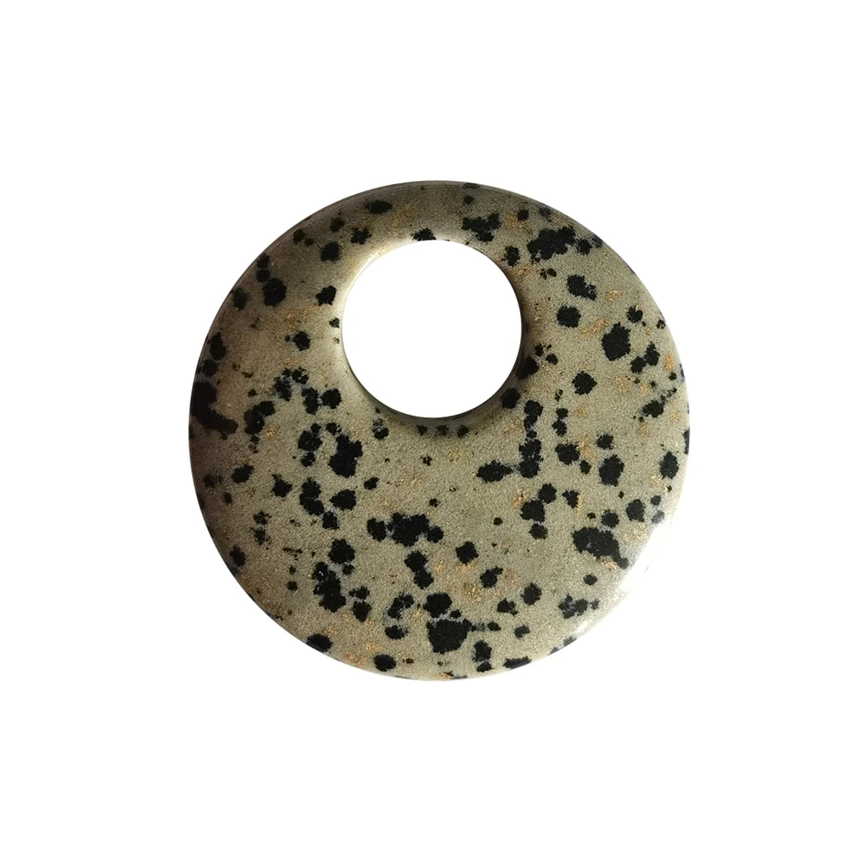 Fashion Hot Dalmation Jasper 20MM Pendant Natural Stone Round Crystal Healing Stone Charm Handicraft for Necklace Making Gift