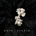 S925 Silver Needle Simple Design Sense Flower Pearl Earrings Senior Sense Ear Jewelry Circle