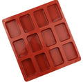 12 Hole square Shape Silicone Cake Moulds Home DIY Handmade Soap Mould Reused Chocolate Cake Candle Mold Baking Tools