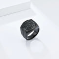 Customizable Hip Hop Gold Plated Stainless Steel Jewelry Guardian Signet Ring Vintage Six Pointed Star Accessories Wholesale