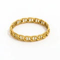 High End PVD Gold Plated Simple Chain Ring Stainless Steel Rings for Women