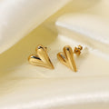 Wholesale 18K Gold Plated Stainless Steel Mini Heart Shape Stud Earrings Fashion Minimalism Jewelry for Women for Parties Gifts