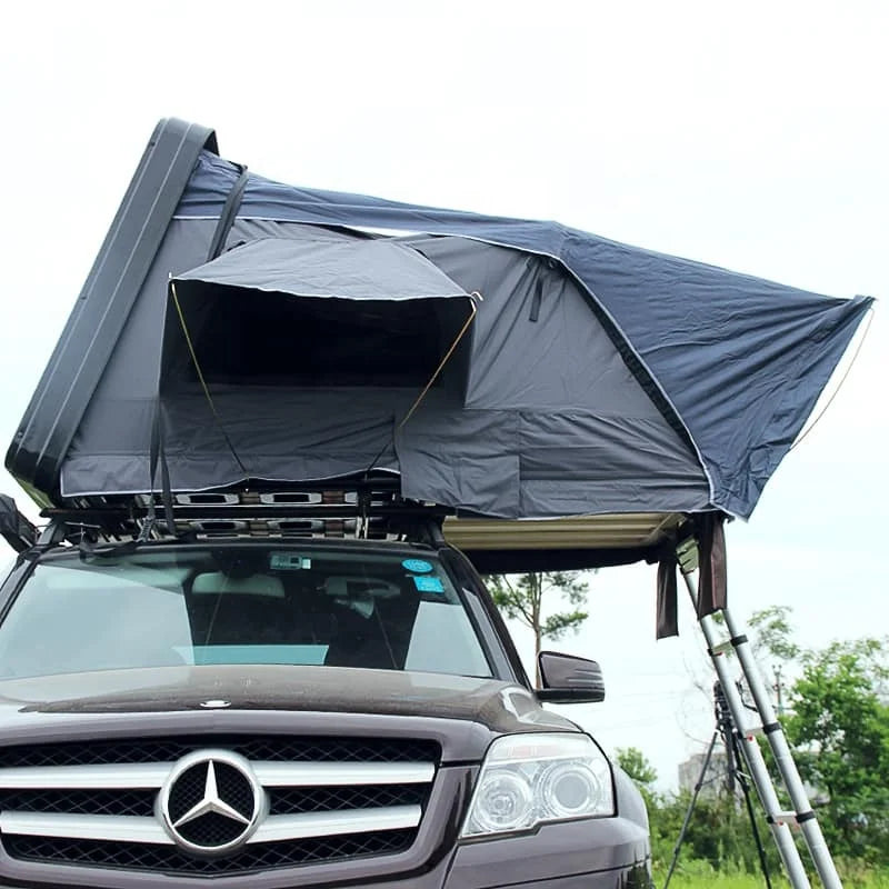 Glamping Roof Top Tent for Jeep Grand Cherokee Hard Shell Canvas Four-Season Waterproof Extended Type for India Market