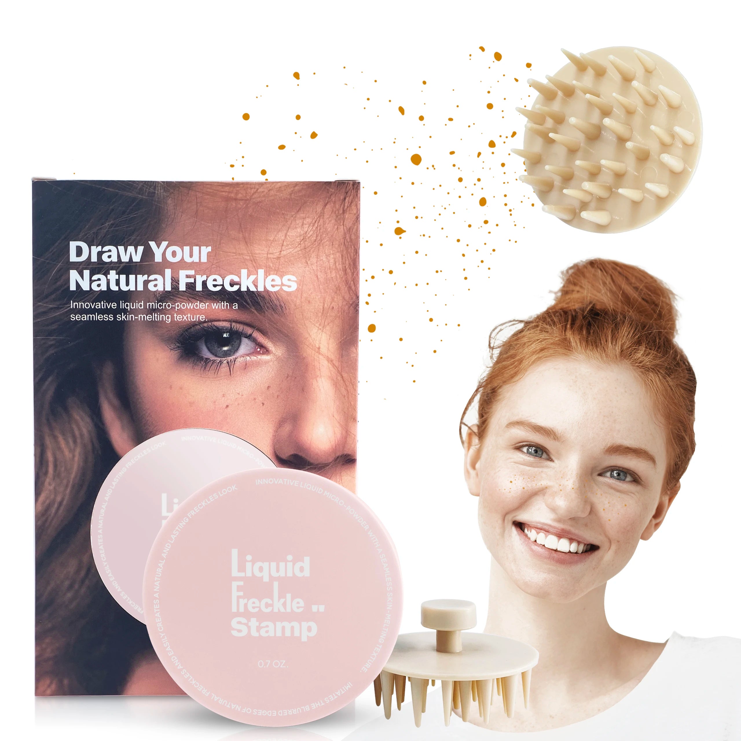 Makeup Product Custom Makeup Facial Freckle Makeup Set 4 Color Waterproof Freckle Stamps