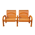 Outdoor Furniture Park Two Seater Metal Bench Seat Outside Street Antique Steel Bench Seating Public Garden Patio Bench Chair
