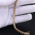 Charming Bracelet 5mm 18cm Iced Out D Color VVS Round Cut Moissanite Tennis Bracelet 14Kt Yellow Gold Hip Hop Fine Jewelry