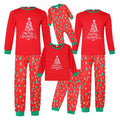 2023 New Parent-child Outfit Red Family Four Pajamas Family Christmas Home Loungewear Clothing Set Drop Shipping