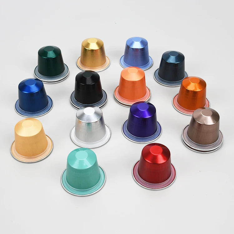 Disposable Capsule Pod Aluminum Foil Nespresso Compatible Empty Capsule Coffee Capsule Nespresso with Lid