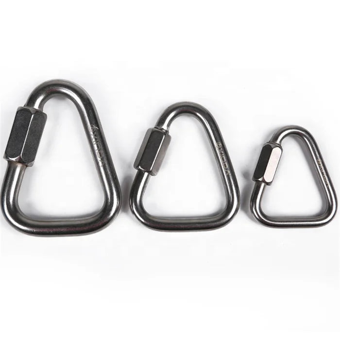 Stainless Steel Triangle Arc Climbing Carabiner Clip Hook