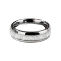 2025 Fashion Jewelry Tungsten Steel Wedding Ring Silver Polished Ring Gift