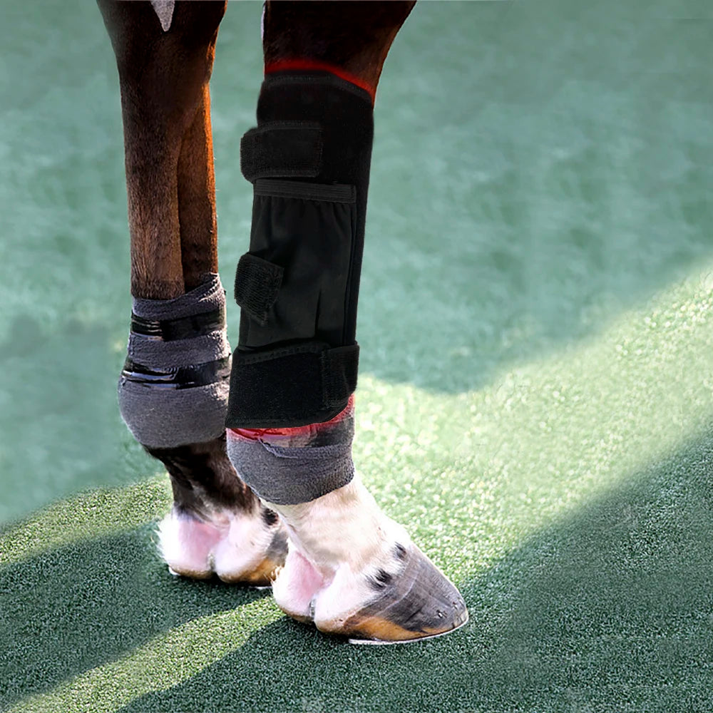 Durable New LED Red Infrared Light Equestrian Red Light Horse Therapy Boots Horse Animal Leg Hoof Horse Boot Therapy Wrap