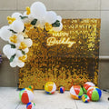 Event Clear Back Panel Premium Silver 3d Black Gold Decoration 4d Party Para Shimmering 4d Metallic Sequin Backdrop Shimmer Wall