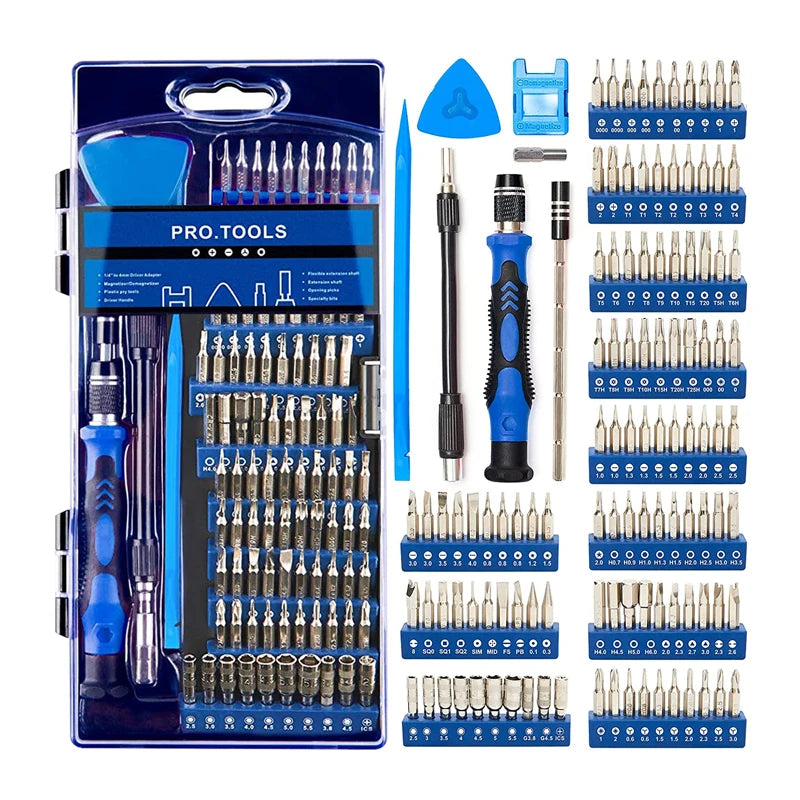 124 in 1 Pro Multi Screwdriver Set Magnetic Torx Phillips Screw Driver Bits for Phone PC Laptop Repair Tools Kit