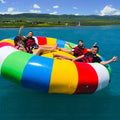 Inflatable Disco Boat Towable Outdoor Inflatable Water Rotating Boat Towables Tube Water Flying Disco Boats for Lake Sea