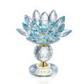 Wholesale Handmade K9 Pure Crystal Lotus Flower Crafts Souvenirs 6 Colors Decoration Gifts for Wedding and Home
