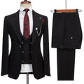 New Fashion Urban Black Men's Suit Single-breasted Banquet Business Slim Men's Suit.