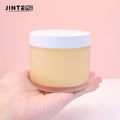 Wholesale PETG Frosted Plastic Cream Jar Matte Body Scrub 250ml Cosmetic Cream Jars With White Plastic Lid