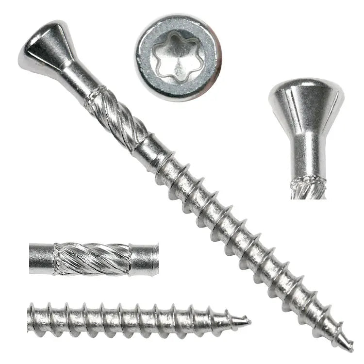ST 3.5 4.8 4.2 5.2 SS304 316 Flat Head Countersunk Torx Screw Cut End Wood Screw
