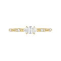 Aimgal Fine Jewelry Tarnish Free S925 Sterling Silver Gold Plated Pave Setting Stackable Ring Marquise Trendy Anniversary Party