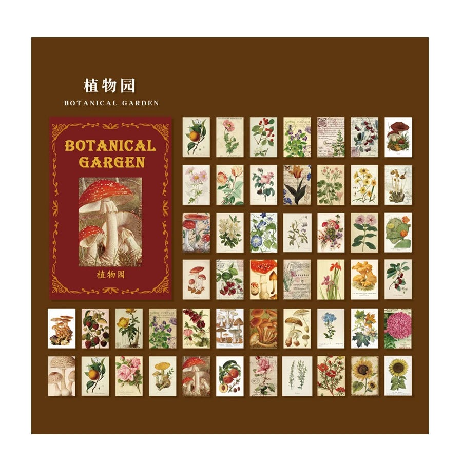 50pcs Retro Paper for Crafts Decorative Material Paper Scrapbook DIY Handcraft Art Craft Paper Cards