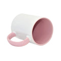 AI-MICH 11 Oz Two Tone Coated Sublimation Ceramic Printed Mug Oem Mug With Pink Inner and Handle