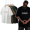 Heavyweight Screen Printed Dopped Shoulder Streetwear Puff Print Custom Vintage 100% Cotton Oversized Men Tshirts Manufacturer