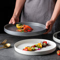 Handmade 8-inch Modern Japanese Table Ceramic Deep Rice Plate Custom Logo Dishes & Plates