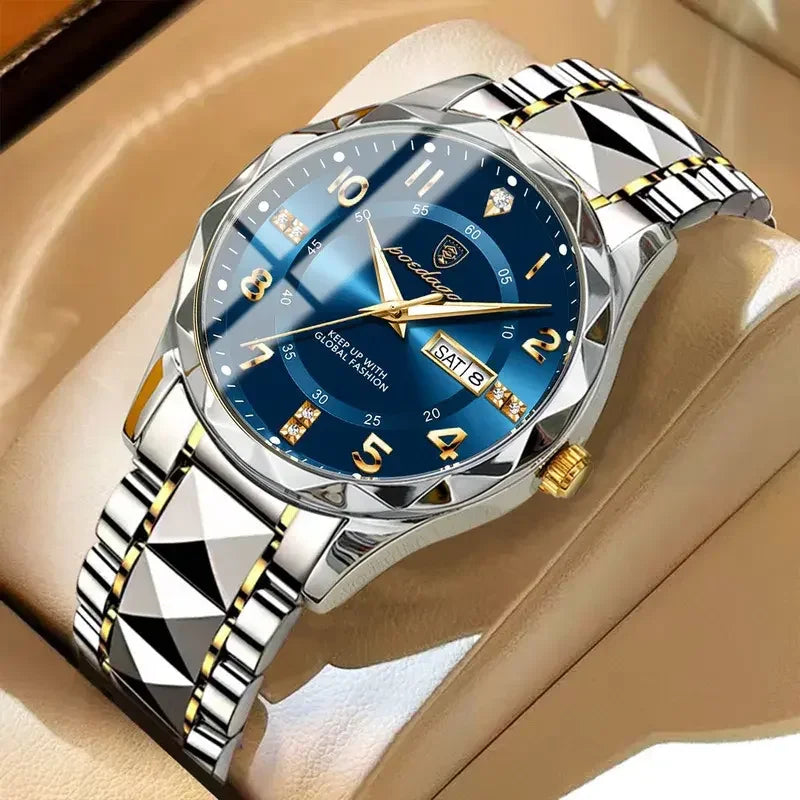 POEDAGAR 858 Luxury Man Watch High Quality Waterproof Chronograph Luminous Men's Wristwatch Men Quartz Watches Casual C