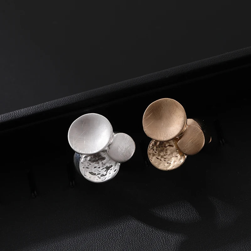 TongLing Women's Rose Gold Plated Alloy Punk Shell Rings Adjustable Elastic Rope Fashion Jewelry Geometric Design Accessories