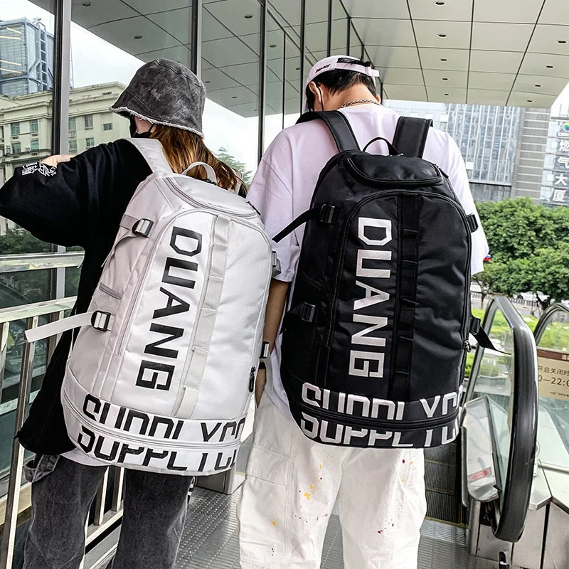 Fashion Outdoor Multifunctional Waterproof Oxford Cloth Adjustable Large Capacity Travel Backpack with Shoe Compartment