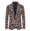 Fashion 3D Printing Men's Suit Jackets Casual Long Sleeve Regular Fit Single Button Blazer Party Wear