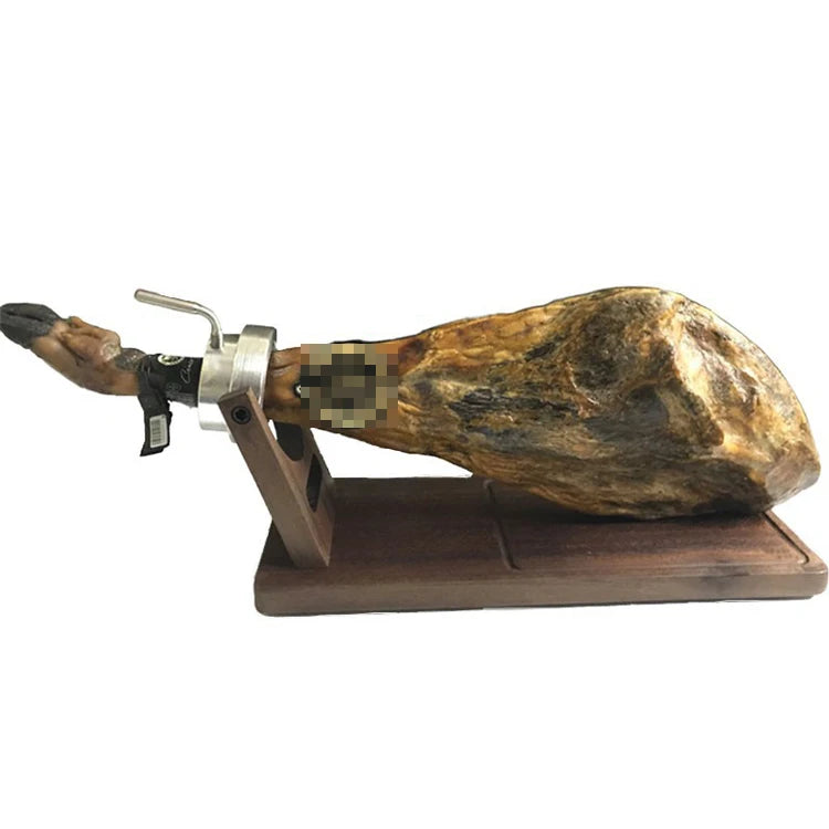 Spanish Hams and Italian Prosciutto Sturdy Design Premium Wooden Ham Stand Ham Holder With Metal Support