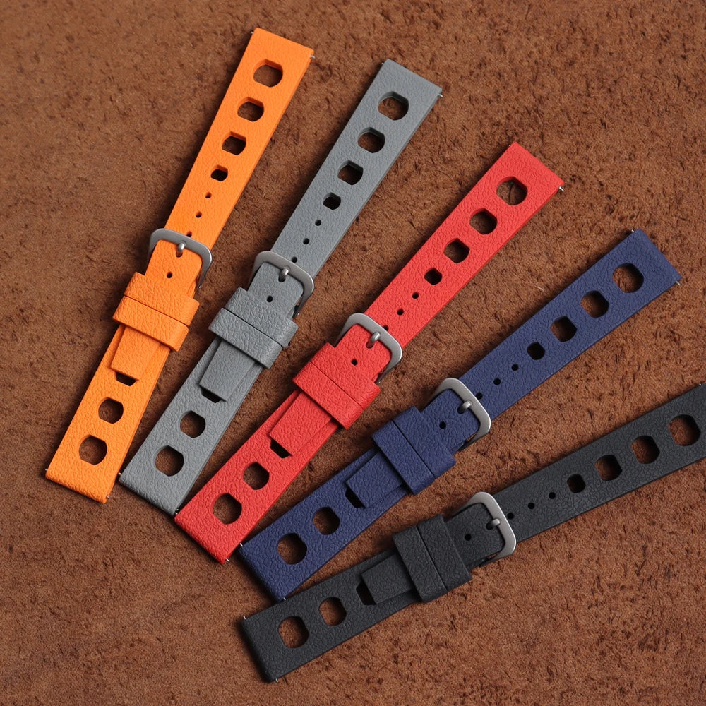 FKM Rubber Watch Strap 20mm Quick Release Watch Wrist Bands Fluorine Rubber Watchbands