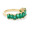 Gemnel Wholesale Gold Plated Brass Jewelry Brass Jewelry Manufacturer Dainty Green Zircon Jewelry Ring
