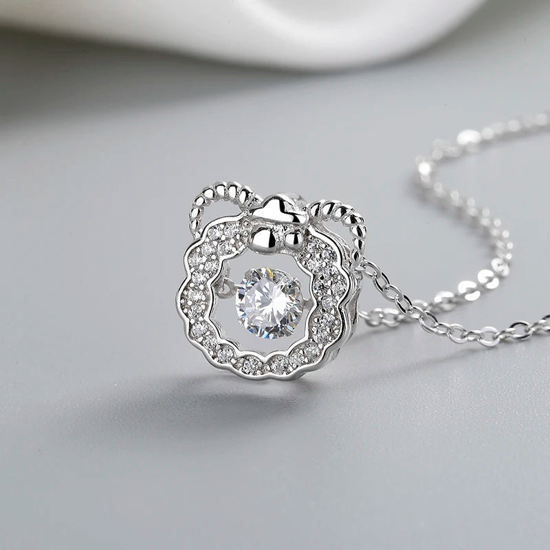 Stunning Zodiac Sign S925 Silver Necklace With Sparkling Zircon Wholesale Fashion Jewelry for Women