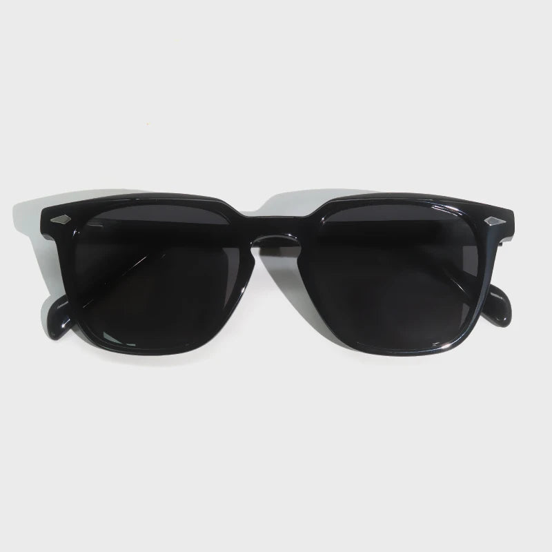 High Quality Custom logo Vintage square Fashion Sunglasses Women Brown Lens Uv400 Polarized Mazzucchelli Acetate Sunglasses