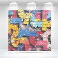 Custom Graffiti Color Background Seamless Pattern Wall Birthday Party Photo Booth Tension Straight Pillow Case Backdrop Cover