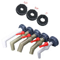 IBC Connector Fitting Valve S60x6 Thread 1000L Tote Tank Adapter Cap Lid with Long 1/2" 3/4" 1"  Plastic Tap Outlet Faucet