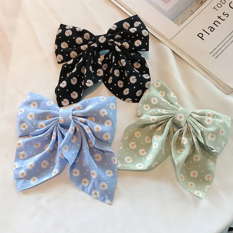 MIO Fashionable Big Bow Hairpins Colorful Flower Hair Decoration for Women Girl Many Patterns Hair Clips Head Wear