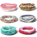 Bohemian Style Fashion Handmade Bead Crystal Glass Bead Multi-layer Mixed Color Bracelet for Women Europe Shop Wholesale N250811