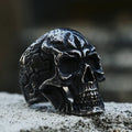 SS8-959R New Fashion Ghost Skull Head 3D Ring Punk Hip Hop Biker Rocker Vintage Color Trendy Jewelry Accessories Wholesale