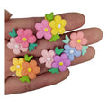 Colorful Resin Flowers With Leaf Flatback Cabochon Embellishment Craft DIY Scrapbook Decoration Headwear Accessories