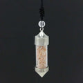 DIY Newest Accessories Natural Crystal Red Aventurine Gravel Bullet-shaped Wishing Bottle Spirit Pendulum Drifting Bottle Pendant