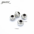 Antique Silver Color Big Hole Love Beads Spacers Beads Fit European Charm Jewelry Accessories DIY Findings R86