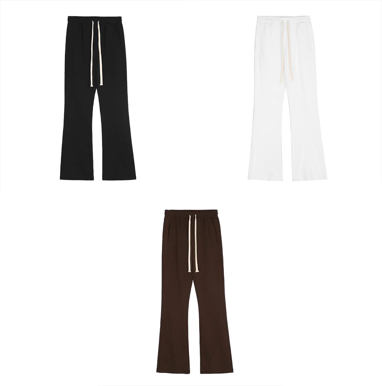 Custom Logo Bell-Bottoms Retro Men Casual Flares Drawstring 400GSM Terry Training Jogging Suit Jogger Slimfit Sweat Pant